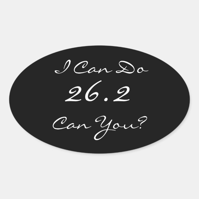 Adesivo Oval 26.2 Sticker do Marathon Runner (Frente)