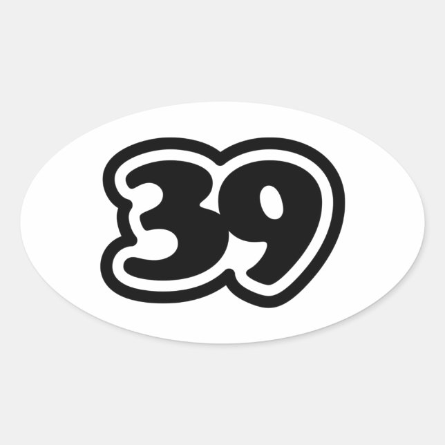 Adesivo Oval 39 Japonês Slang Sankyu (Frente)