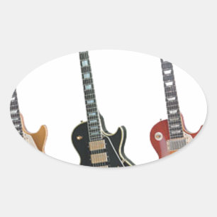 ADESIVO OVAL 3 GUITARRA ELÉTRICAS