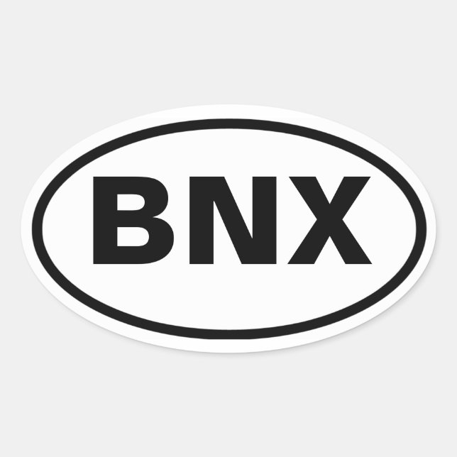 Adesivo Oval 4 Banja Luka "BNX" (Frente)