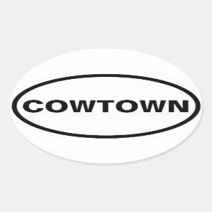 Adesivo Oval 4 Calgary "COWTOWN"