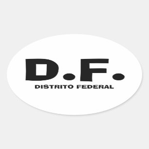 Adesivo Oval 4 Cidade do México "D.F."