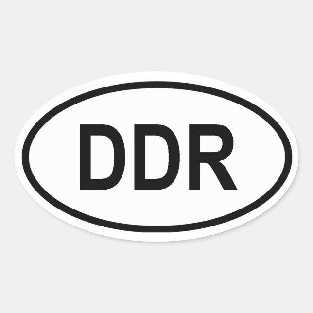 Adesivo Oval 4 East Germany "DDR" (Frente)
