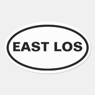 Adesivo Oval 4 "East Los"