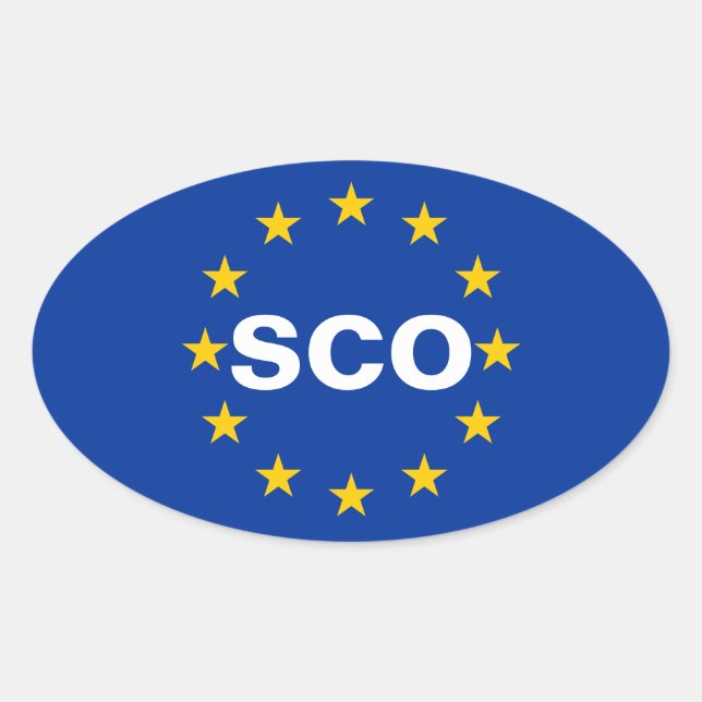 Adesivo Oval 4 Escócia "SCO" EU Flag (Frente)