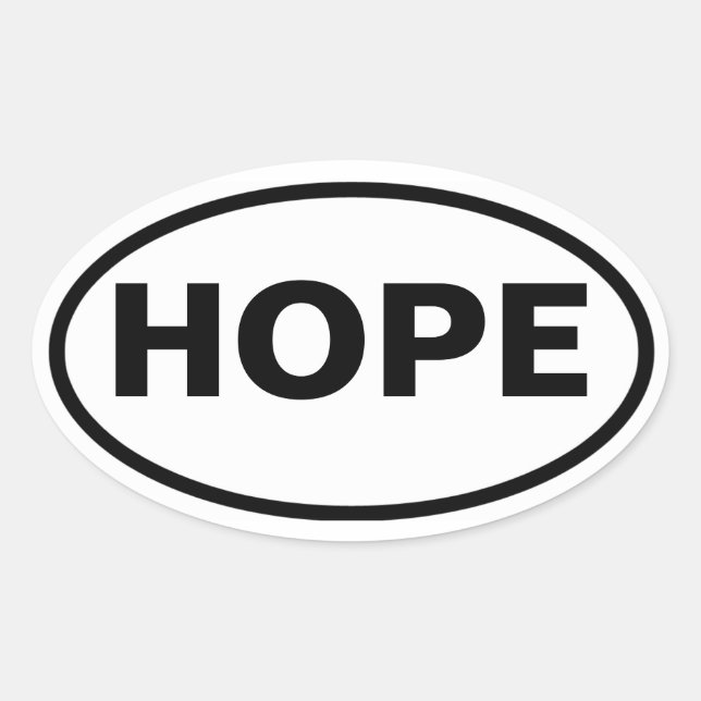 Adesivo Oval 4 Hope, Arkansas (Frente)