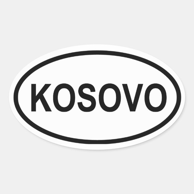 Adesivo Oval 4 Kosovo (Frente)