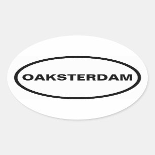 Adesivo Oval 4 Oakland "Oaksterdam"