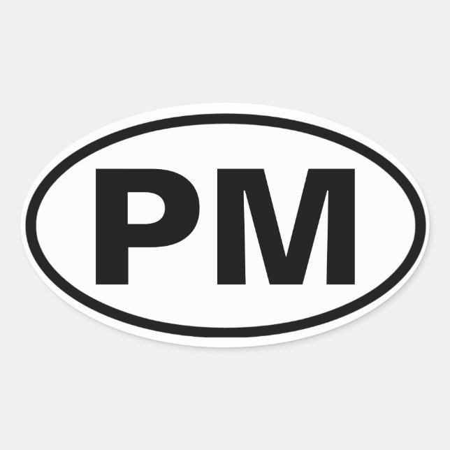 Adesivo Oval 4 Port Morris "PM" (Frente)