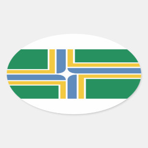 Adesivo Oval 4 Portland, Oregon Flag
