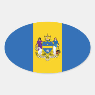 Adesivo Oval 4 Sinalizador Filadélfia