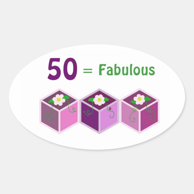Adesivo Oval 50º Aniversário (Frente)
