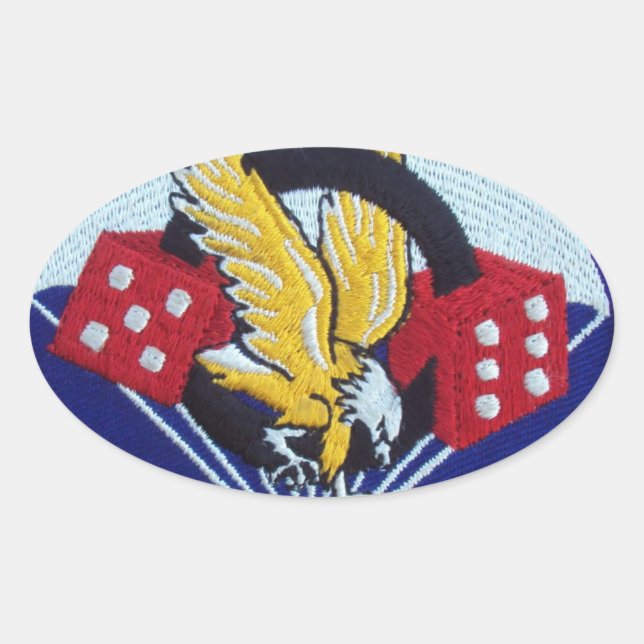 Adesivo Oval 506º Regimento de Infantaria de Paraquedas (Frente)