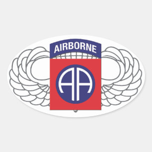 Adesivo Oval 82ª Divisão de Transportes Aéreos "Todos Americano
