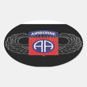 Adesivo Oval 82ª Divisão de Transportes Aéreos "Todos Americano