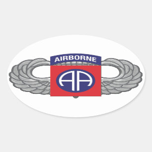 Adesivo Oval 82nd Divisão aerotransportada "toda americana "
