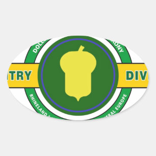 Adesivo Oval 87TH DIVISÃO de INFANTARIA "BOLOTA DOURADA "