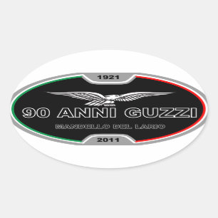 Adesivo Oval 90 Anni Guzzi Sticker