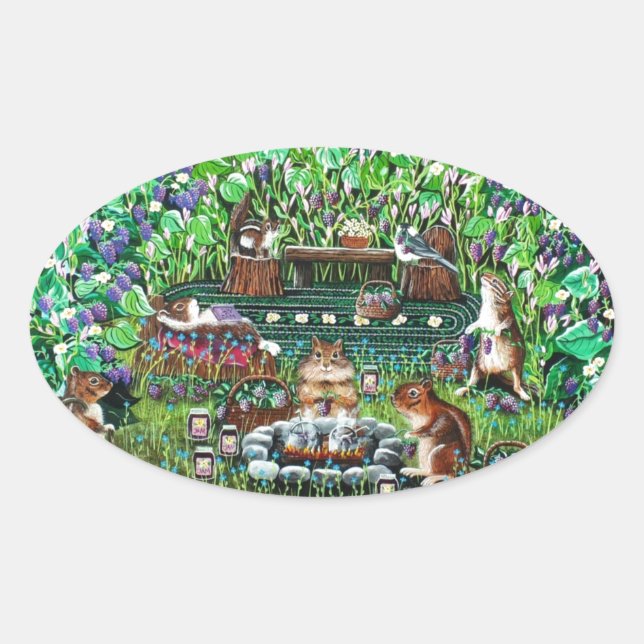 Adesivo Oval A alegria do empecilho (Frente)