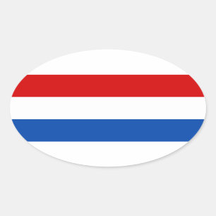 Adesivo Oval A bandeira holandesa