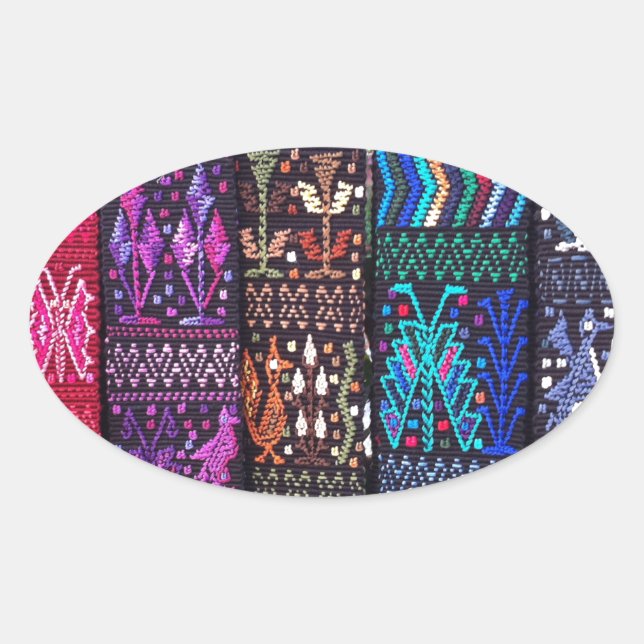 Adesivo Oval A bela design da Guatemala (Frente)