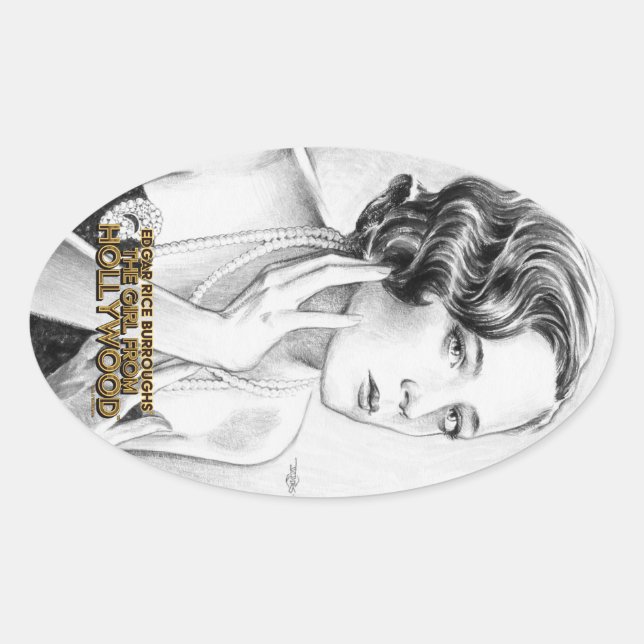 Adesivo Oval A Garota dos Stickers de Hollywood (Frente)