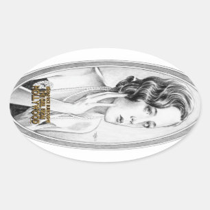 Adesivo Oval A Garota dos Stickers de Hollywood
