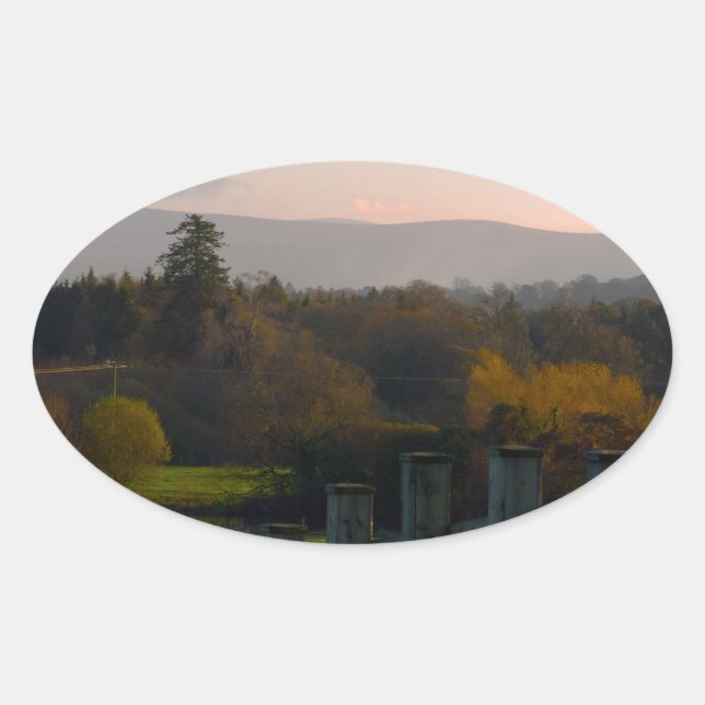 Adesivo Oval A Irlanda é bonita (Frente)