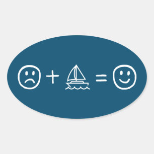 Adesivo Oval A navigação fá-lo feliz