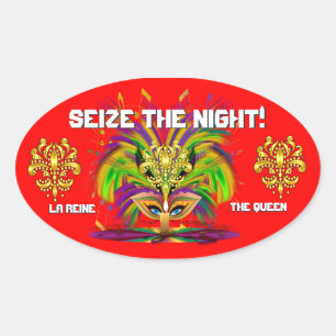 Adesivo Oval A opinião da rainha do carnaval nota por favor