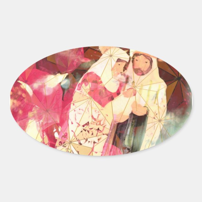 Adesivo Oval "A Sagrada Família" ~ Sticker Oval (Frente)