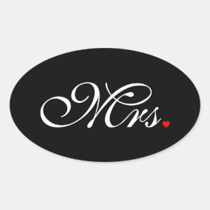 Adesivo Oval A Sra. Wife Desenrolou O Seu Novo Semana