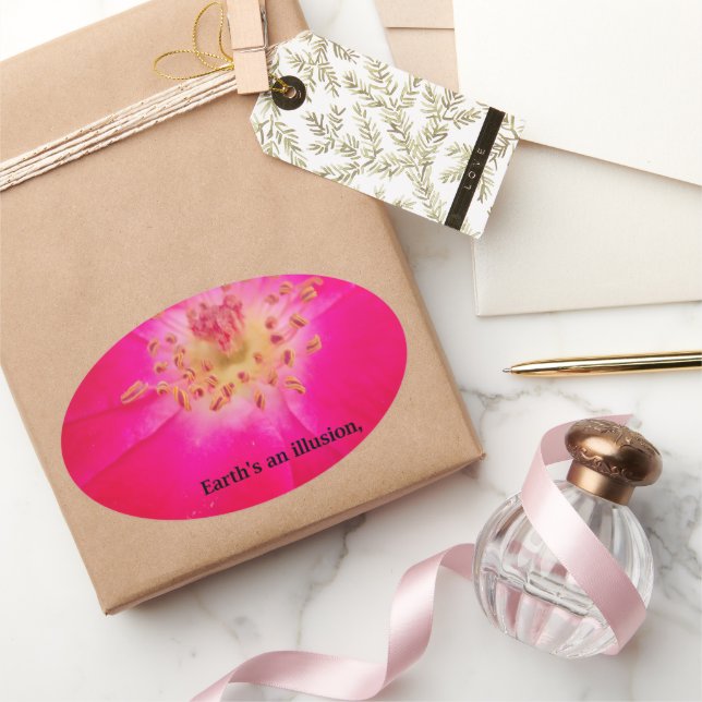 Adesivo Oval A Terra é uma ilusão (Presentear)