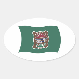 Adesivo Oval Abenaki Tribe Flag Sticker