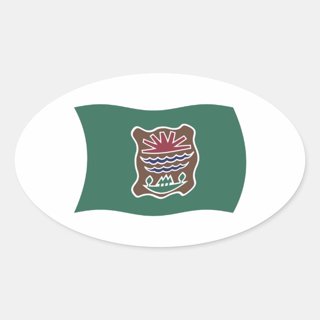 Adesivo Oval Abenaki Tribe Flag Sticker (Frente)