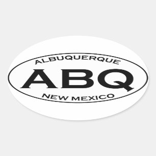 Adesivo Oval ABQ - Albuquerque Novo México