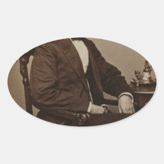 Adesivo Oval Abraham Lincoln
