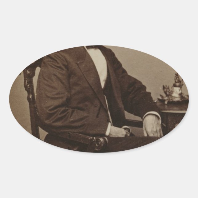 Adesivo Oval Abraham Lincoln (Frente)