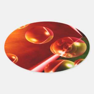 Adesivo Oval Abstrato de Contemporâneo por Serdar Hizli