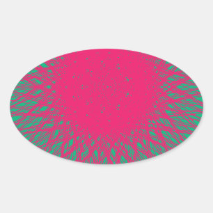 Adesivo Oval abstrato pinky