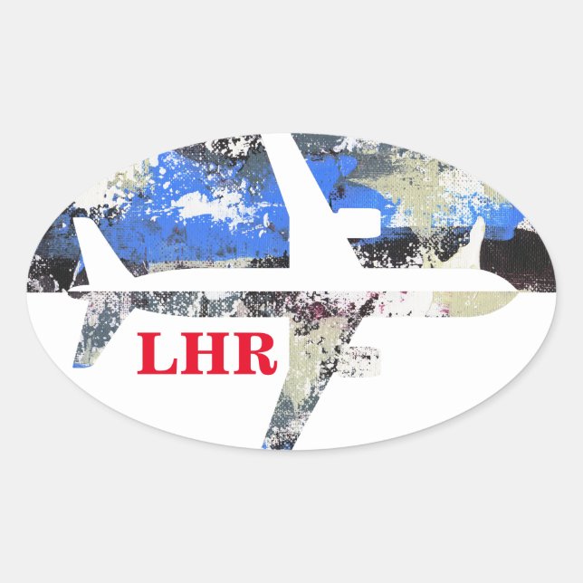 Adesivo Oval Abstrato voador por Michael Moffa (Frente)