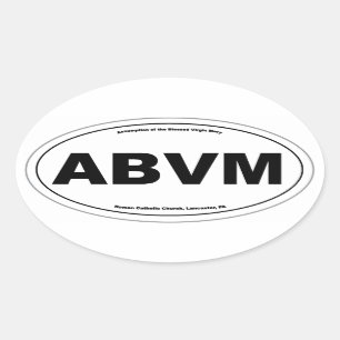 Adesivo Oval ABVM Oval Sticker (Presunção da Virgem Bênçada)