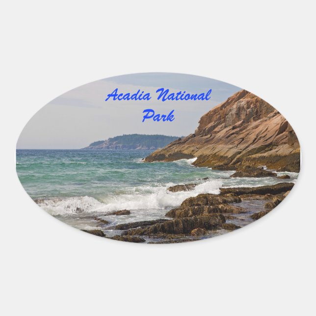 Adesivo Oval Acadia Shore Oval Sticker (Frente)