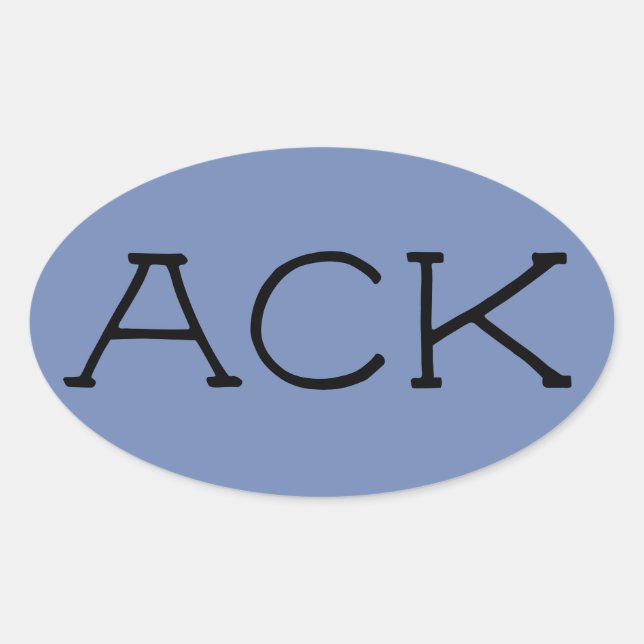 Adesivo Oval "ACK" Nantucket Sticker (Frente)
