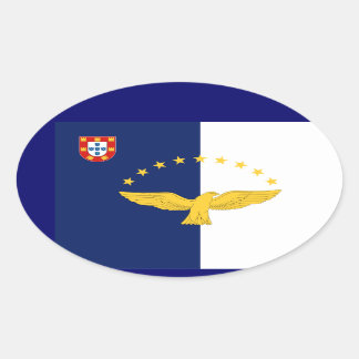 Adesivo Oval Açores* Pavilhão europeu Estilo Oval Stick