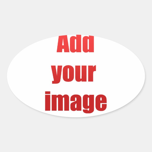 Adesivo Oval Adicionar a imagem para personalizar (Frente)