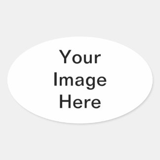 Adesivo Oval Adicionar seu próprio texto ou logotipo