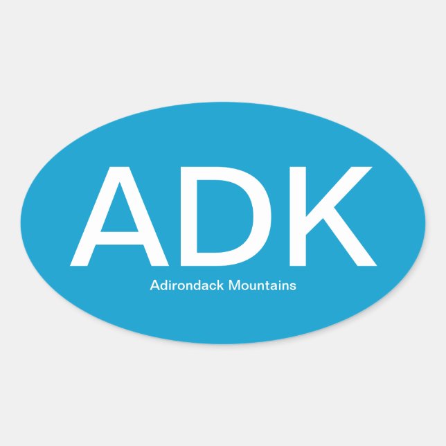 Adesivo Oval Adirondack Mounts ADK Oval Bumper Sticker (Frente)