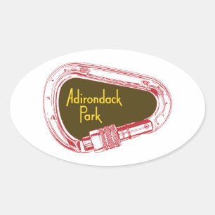 Adesivo Oval Adirondacks que escala Carabiner