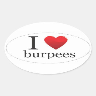 Adesivo Oval Adoro Burpees Sticker
